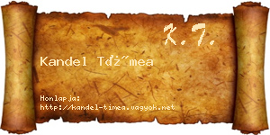 Kandel Tímea névjegykártya